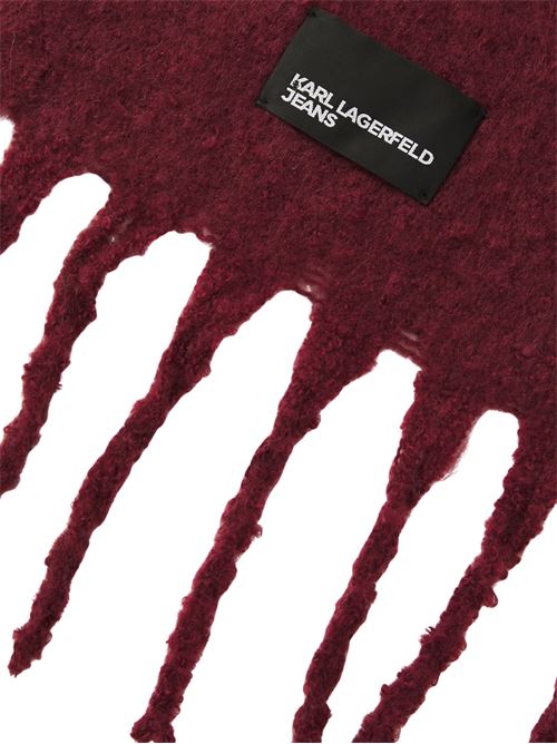 Sciarpa con frange bordeaux Karl Lagerfeld jeans | A4W331011ZM